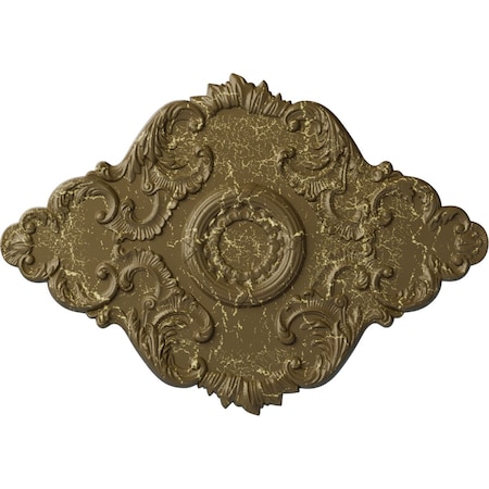 Piedmont Ceiling Medallion, Hand-Painted Mississippi Mud Crackle, 37W X 26H X 1 3/8P